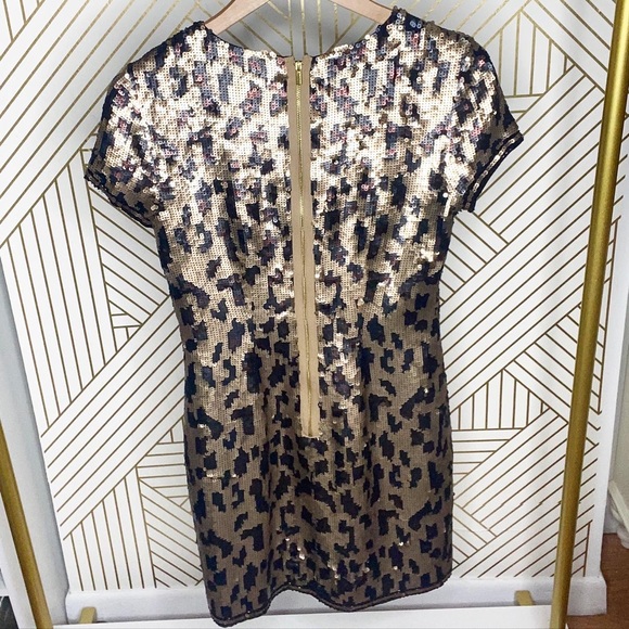 COPY - Leopard sequin cocktail dress - Picture 2 of 5